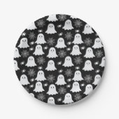 Schattigee geesten | Spinnen | Spider Webs Hallowe Papieren Bordje (Voorkant)