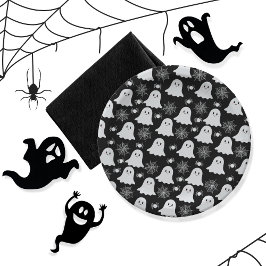 Schattigee geesten | Spinnen | Spider Webs Hallowe Papieren Bordje