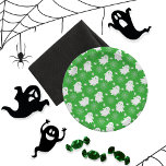 Schattigee geesten | Spinnen | Spider Webs Hallowe Papieren Bordje<br><div class="desc">Schattigee spoken,  spinnen en spinnenwebben op een groene achtergrond Halloween-patroon.</div>