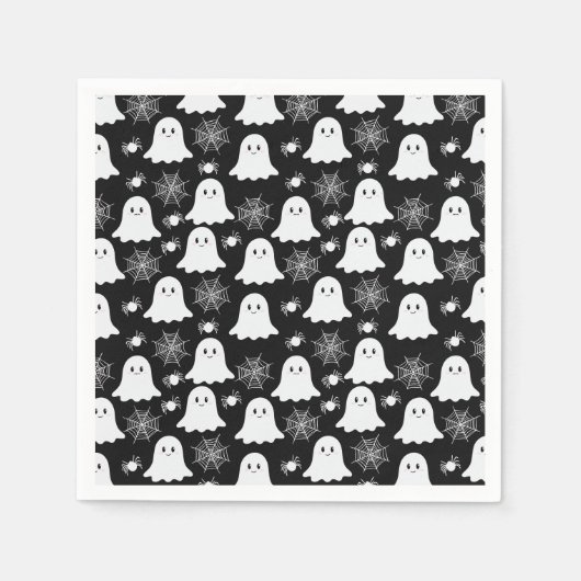 Schattigee geesten | Spinnen | Spider Webs Hallowe Servet (Voorkant)