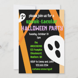 Schattigee Geesten Spook-tacular Halloween Party Kaart