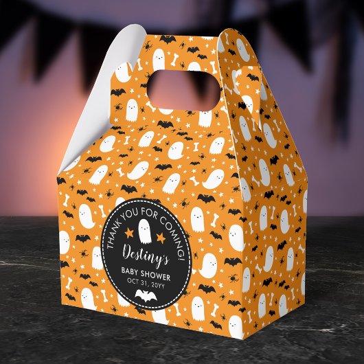 Schattigee geesten vleermuizen Oranje Baby shower  Bedankdoosjes