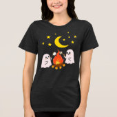 Schattigee geesten vrienden voor Halloween Tri-Blend Shirt (Voorkant)
