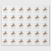 Schattigee gehaakte geest Halloween Baby shower Cadeaupapier (Vlak)