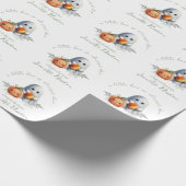 Schattigee gehaakte geest Halloween Baby shower Cadeaupapier (Hoek)