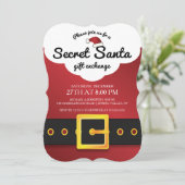 SCHATTIGEE geheime Santa Gift Exchange Party Kaart (Staand voorkant)