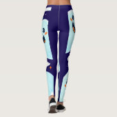 Schattigee geïllustreerde geesten met lachende gez leggings (Achterkant)