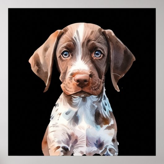 Schattigee geïllustreerde hond poster (Voorkant)