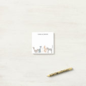 Schattigee geïllustreerde kattenrassen gepersonali post-it® notes (Op bureau)