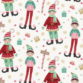 Schattigee geïllustreerde kerstelf cadeaupapier