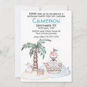 Schattigee geïllustreerde piratenpartij kaart (Voorkant)