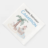 Schattigee geïllustreerde piratenpartij servet (Hoek)