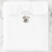 Schattigee geïllustreerde puppy hondentrainer ronde sticker (Tas)