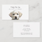Schattigee geïllustreerde puppy huisdier groomer d visitekaartje (Voorkant / Achterkant)