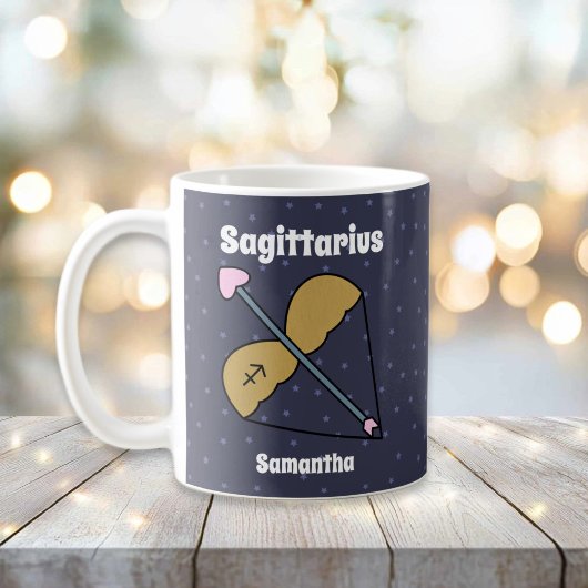 Schattigee geïllustreerde Sagittarius Zodiac geper Koffiemok