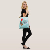 Schattigee Geïllustreerde Vogel & Inspirerend Quot Tote Bag (Op model)