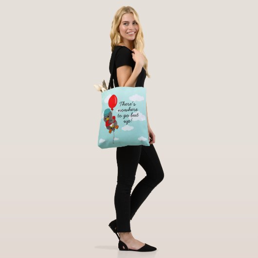 Schattigee Geïllustreerde Vogel & Inspirerend Quot Tote Bag (Op model)