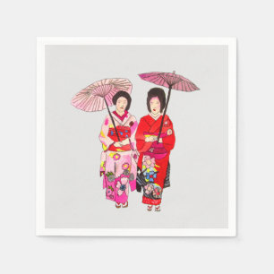 Schattigee Geisha kunst homeware Servet
