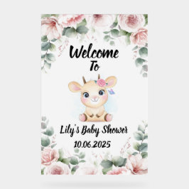 Schattigee geit Baby shower acryl teken Acryl Bord