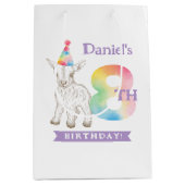 Schattigee Geit Boerderij Dierenpastel 8e Verjaard Medium Cadeauzakje (Voorkant)