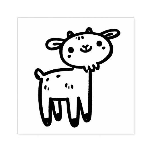 Schattigee geit Cartoon stempel (Afrduk)