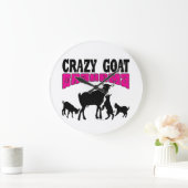 SCHATTIGEE GEIT | Crazy Goat Oma Round Grote Klok (Huis)
