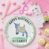 Schattigee Geit Happy Birthday Party Persoonlijke  Papieren Bordje (Feest)