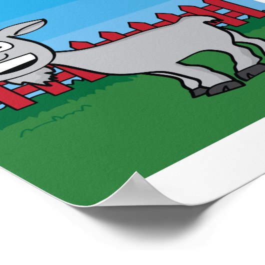 Schattigee Geit Illustratie Kinder Boerderij Anima Poster (Hoek)