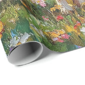 Schattigee Geit Kleurrijke Wildflower Meadow Decou Cadeaupapier (Rol Hoek)