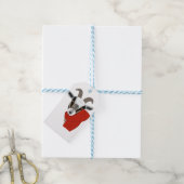 Schattigee geit met sjaal cadeaulabel (Met Touw)