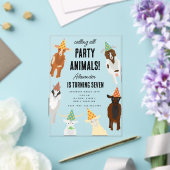 Schattigee Geiten Boerderij Partij Dieren Geit Ver Acryl Uitnodigingen (Insitu (Huwelijk))