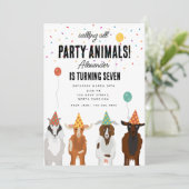 Schattigee Geiten Boerderij Partij Dieren Geit Ver Kaart (Staand voorkant)