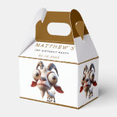 Schattigee geitenboerderijdieren 2e verjaardagsfee bedankdoosjes (Achterkant)