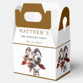 Schattigee geitenboerderijdieren 2e verjaardagsfee bedankdoosjes (Geopend)