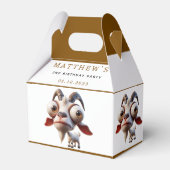 Schattigee geitenboerderijdieren 2e verjaardagsfee bedankdoosjes (Voorkant Zijde)