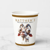 Schattigee geitenboerderijdieren 2e verjaardagsfee papieren bekers (Achterkant)