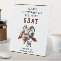 Schattigee geitenboerderijdieren 2e verjaardagsfee