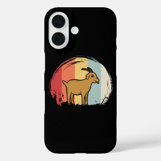 Schattigee geitenretro Case-Mate iPhone case (Achterkant)