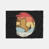Schattigee geitenretro fleece deken (Voorkant (Horizontaal))