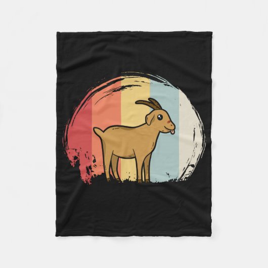 Schattigee geitenretro fleece deken (Voorkant)