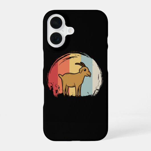 Schattigee geitenretro iPhone 16 hoesje (Achterkant)