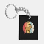 Schattigee geitenretro sleutelhanger (Voorkant Links)