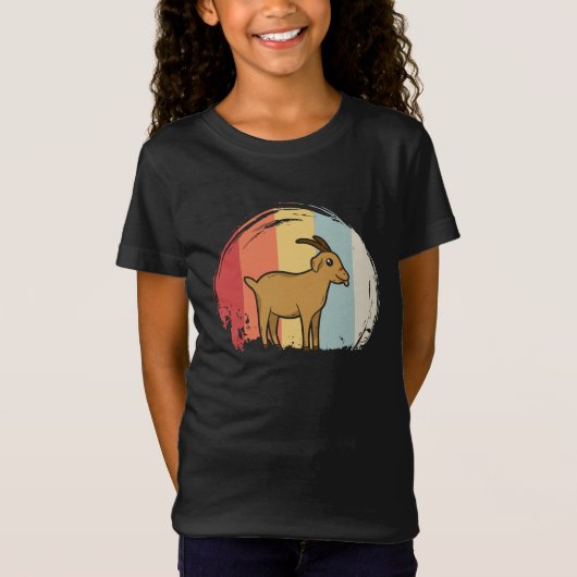 Schattigee geitenretro t-shirt (Voorkant)