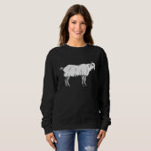 Schattigee geitenspook kostuum geitenboer Hallowee Trui (Voorkant volledig)