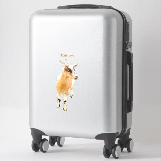 Schattigee geitenstaande fotografie sticker (Koffer)
