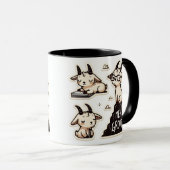 Schattigee geitjes - "meh growth" Funny Self-Care Mok (Voorkant rechts)