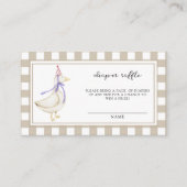 Schattigee gekke gans - luierverloting ticket informatiekaartje (Voorkant)