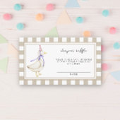 Schattigee gekke gans - luierverloting ticket informatiekaartje