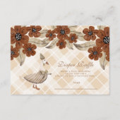 Schattigee Gekke Goose Baby shower Diapper Raffle Informatiekaartje (Voorkant)