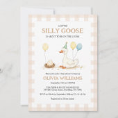 Schattigee Gekke Goose Baby shower Uitnodiging (Voorkant)